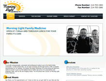 Tablet Screenshot of morninglightfamilymed.com